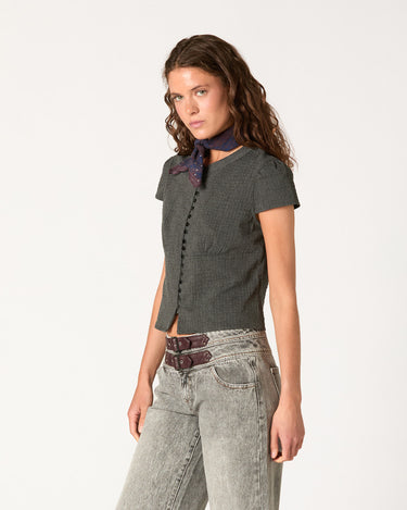 CAMISA MANGA CORTA MAO GRIS