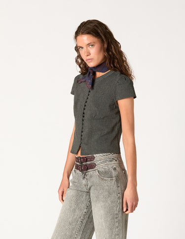 CAMISA MANGA CORTA MAO GRIS