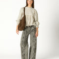 LACE ARROW SHIRT MIDNIGHT