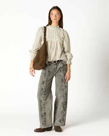 LACE ARROW SHIRT MIDNIGHT