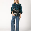 BLUE CHECK EMBROIDERED SHIRT
