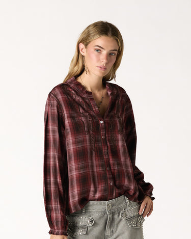 BLACKBERRY CHECK EMBROIDERED SHIRT