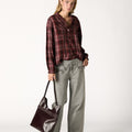 BLACKBERRY CHECK EMBROIDERED SHIRT