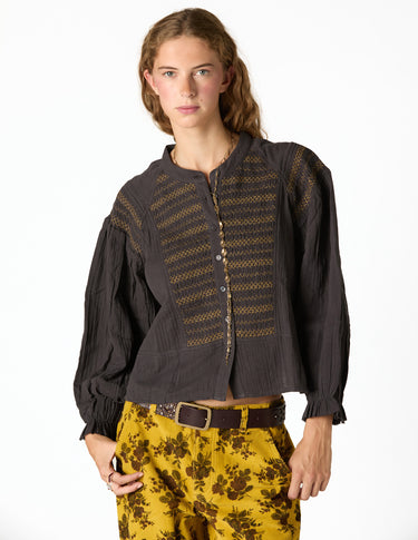 ANTHRACITE ROUND NECK NIDOS SHIRT