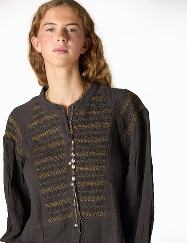 ANTHRACITE ROUND NECK NIDOS SHIRT