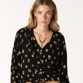 CAMISA ANTHRACITE FLOWER