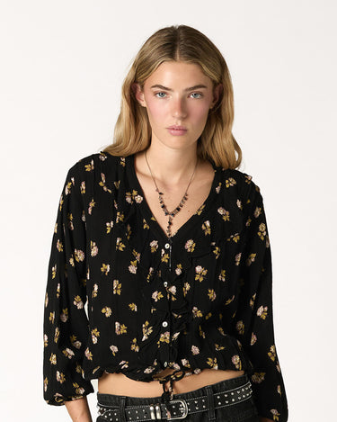 CAMISA ANTHRACITE FLOWER