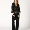 ANTHRACITE FLOWER SHIRT