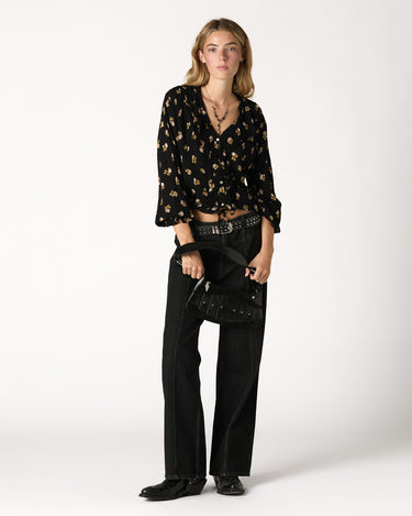 ANTHRACITE FLOWER SHIRT