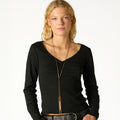 CAMISETA FRUNCE POINTELLE BLACK