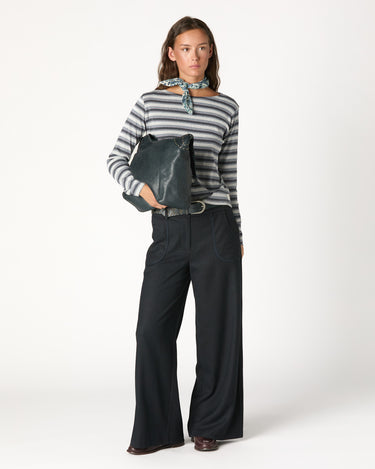 MULTI-STRIPED LONG SLEEVE T-SHIRT