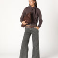 BROWN SCARF JACKET