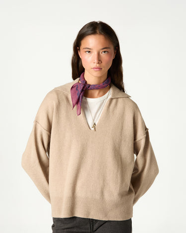 JERSEY POLO MARRÓN GLACÉE