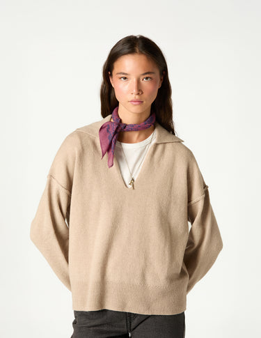 JERSEY POLO MARRÓN GLACÉE