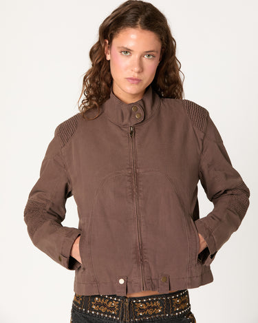 CHAQUETA CREMALLERA CHOCOLATE