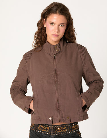 CHAQUETA CREMALLERA CHOCOLATE
