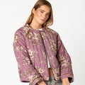 ROSES BOMBER JACKET PLUM