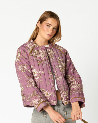 ROSES BOMBER JACKET PLUM