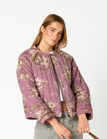 CHAQUETA BOMBER ROSES PLUM