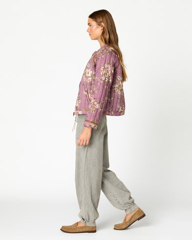 ROSES BOMBER JACKET PLUM