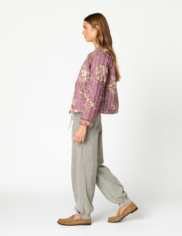 ROSES BOMBER JACKET PLUM