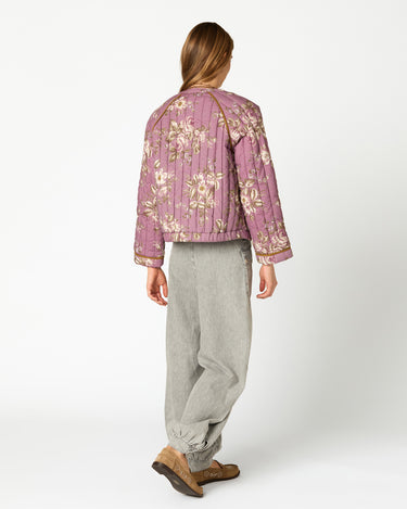 ROSES BOMBER JACKET PLUM