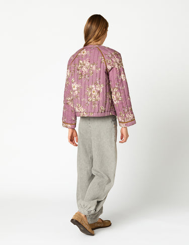ROSES BOMBER JACKET PLUM