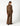 BROWN STRIPED BUTTONED POCKET JACKET