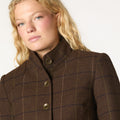 BROWN CHECKED COAT