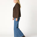 BROWN CHECKED COAT