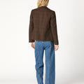 BROWN CHECKED COAT