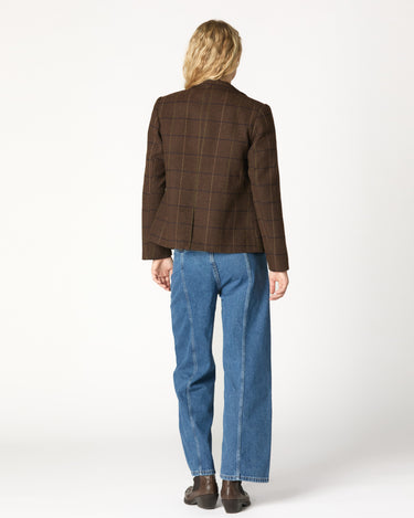 BROWN CHECKED COAT