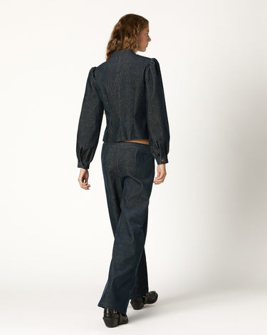 BLUE CORDUROY JACKET WITH SNAPS