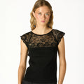 TOP CANALÉ LACE BLACK