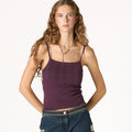 POINTELLE PLUM TOP 