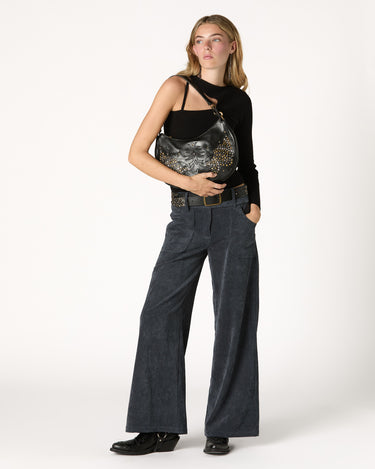 BLACK ASYMMETRICAL TOP
