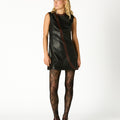 TWO-TONE WRAP DRESS