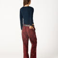 BLACKBERRY PAISLEY CORDUROY TROUSERS