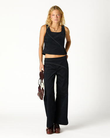 BLUE ZIP TROUSERS