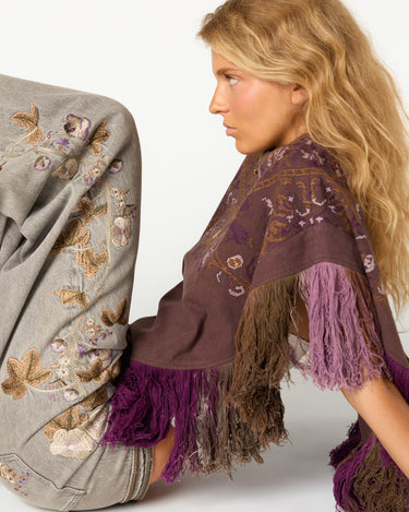 EMBROIDERED PONCHO