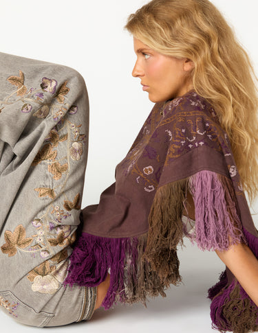EMBROIDERED PONCHO