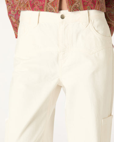 ECRU TWILL CHINO TROUSERS