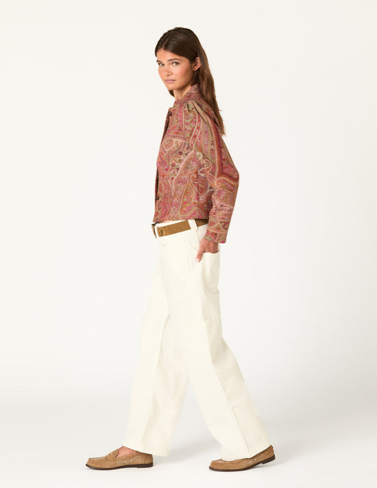 ECRU TWILL CHINO TROUSERS