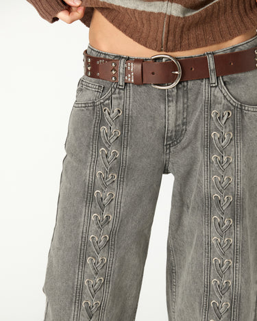 PANTALÓN TRENZADO FRONT ANTRACITA