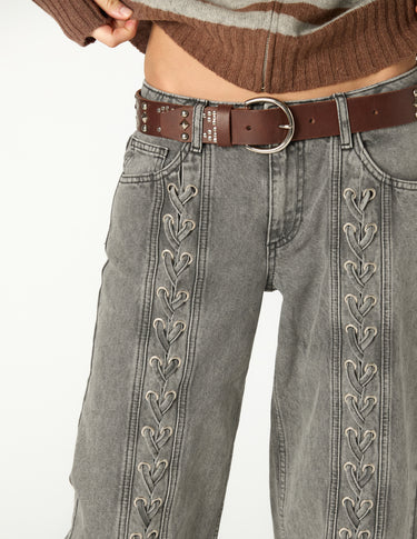 PANTALÓN TRENZADO FRONT ANTRACITA