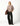 BLACK YOKE CUT TROUSERS