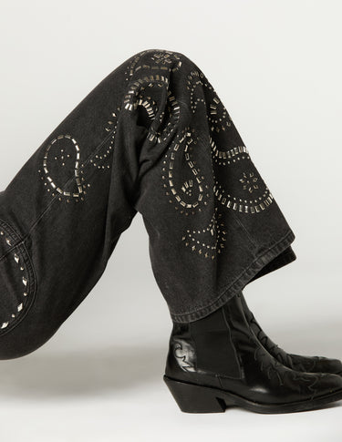 PANTALÓN CANESÚ TACHAS AMEBAS ANTRACITA