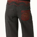 BLACK ETHNIC EMBROIDERED PANTS