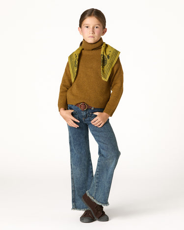 CURRY BUTTON TURTLENECK SWEATER