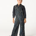 BLUE PAISLEY OVERALLS